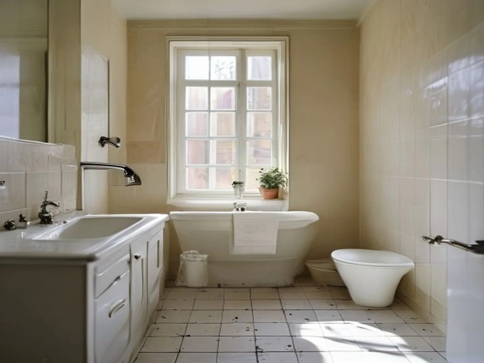 Avant rénovation : salle de bain vétuste à Tours avant intervention de notre équipe